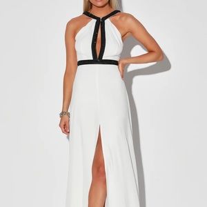 White halter dress
